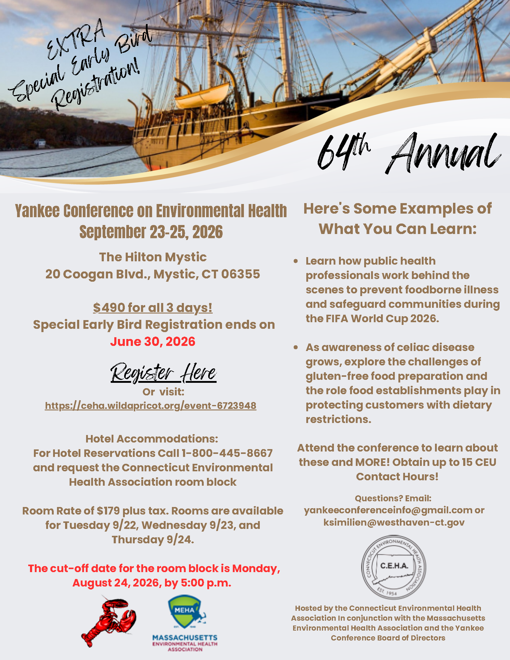 Yankee Conference 2026 Flyer Early Bird Special