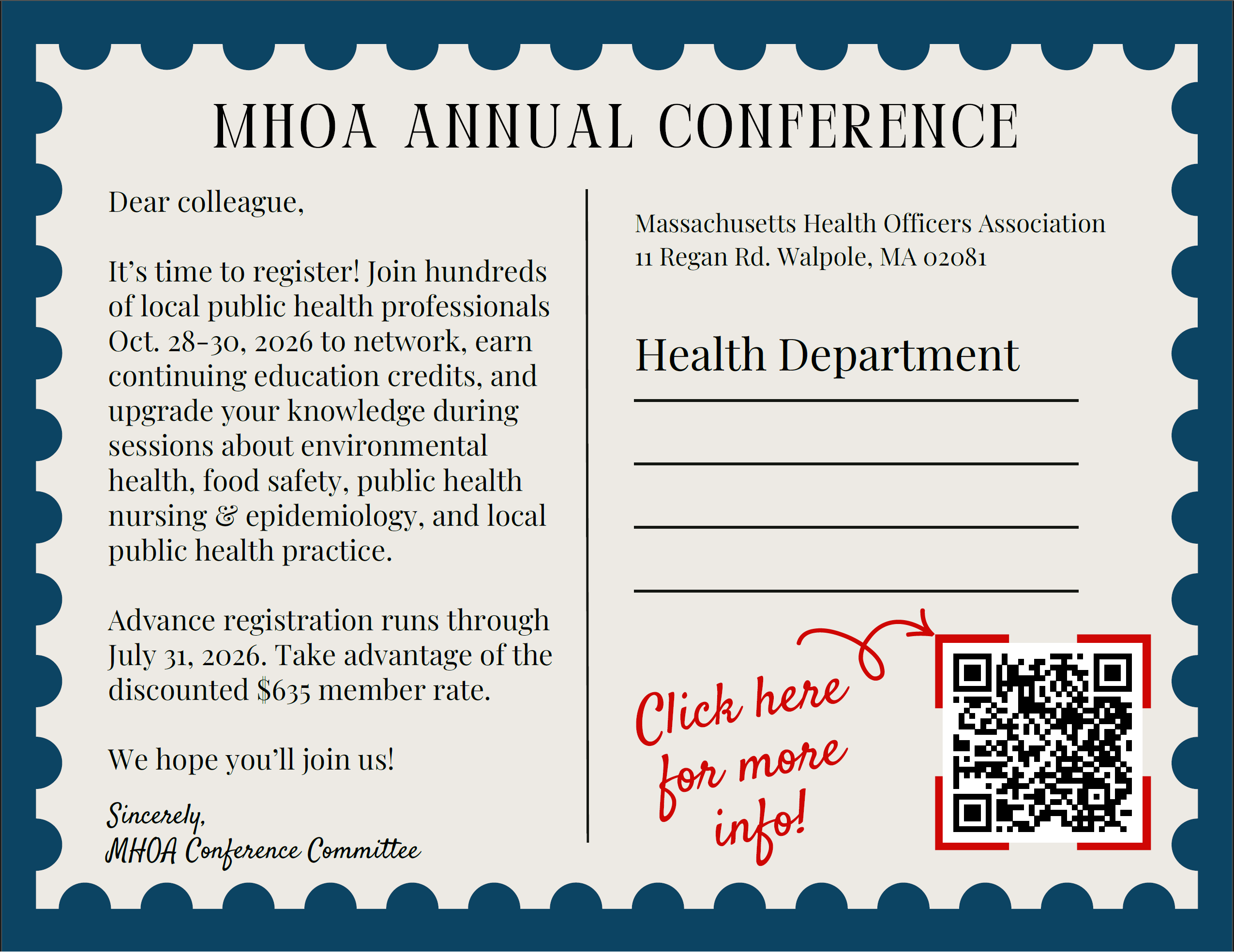 MHOA Annual Postcard 26' (Back)